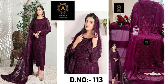 113 Amena B Pakistani Salwar Suits