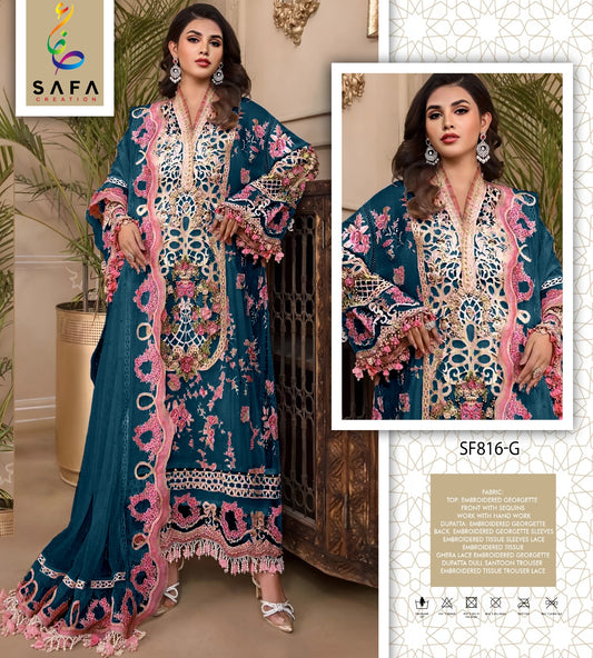 816G Safa Creation Pakistani Salwar Suits