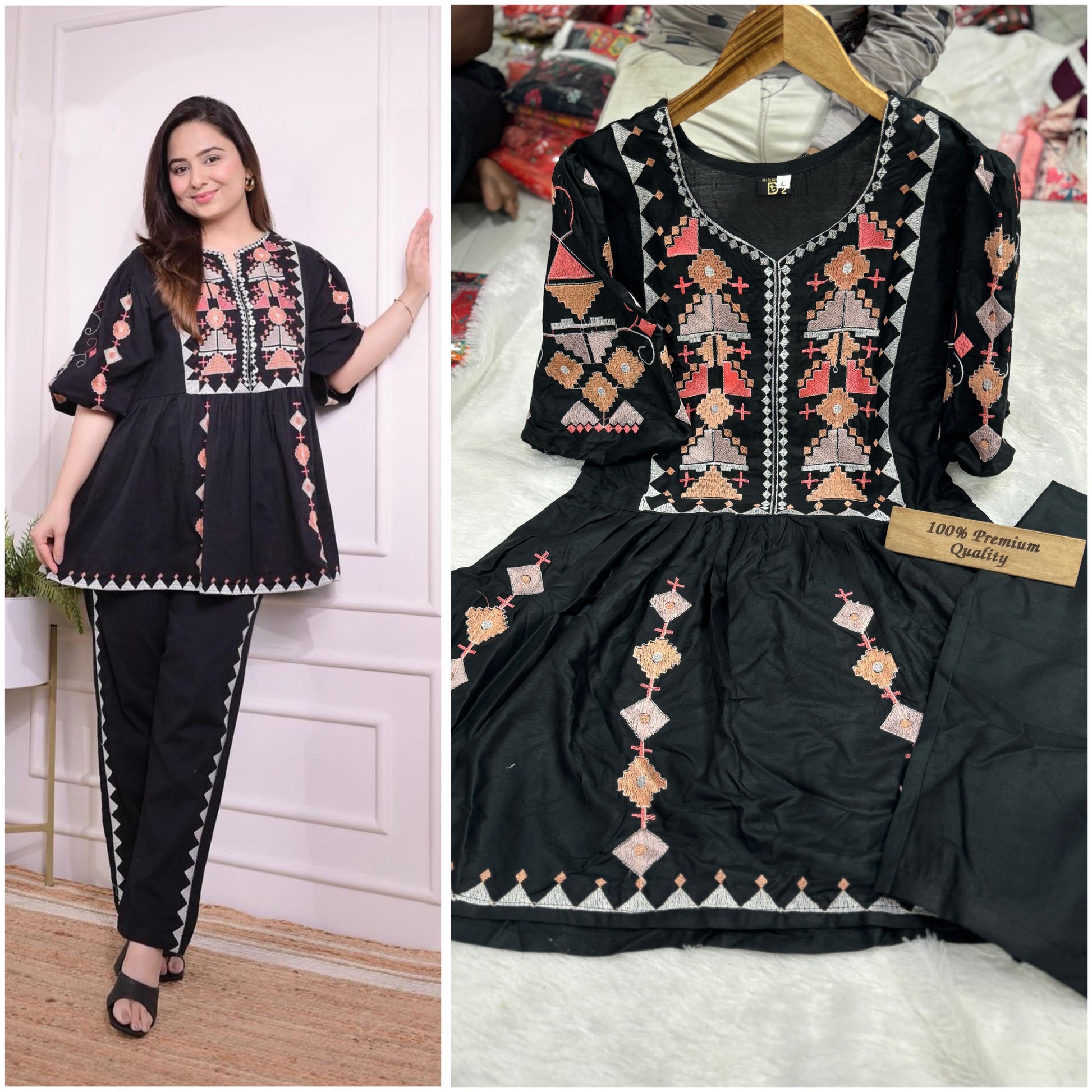 Youtube Black Aadhya Designer Co Ord Set