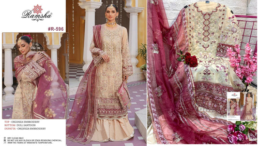 596 Ramsha Pakistani Salwar Suits
