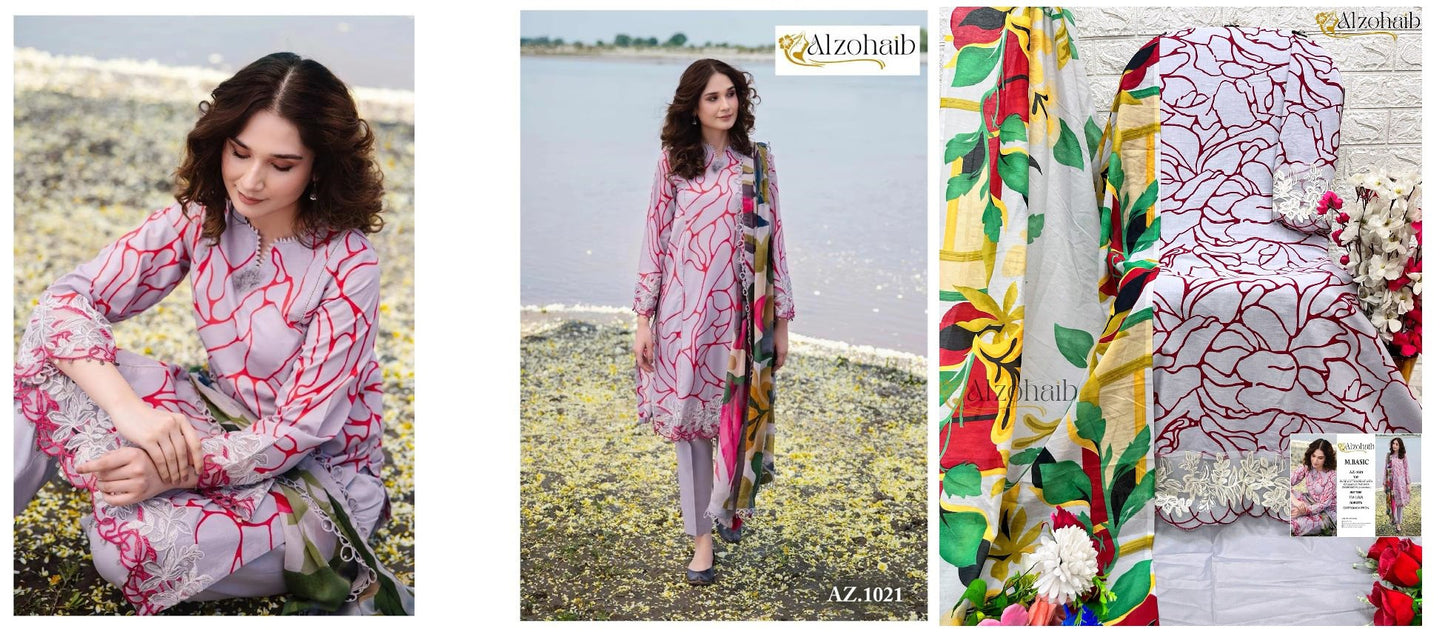 1021 M Basic Al Zohaib Pakistani Salwar Suits