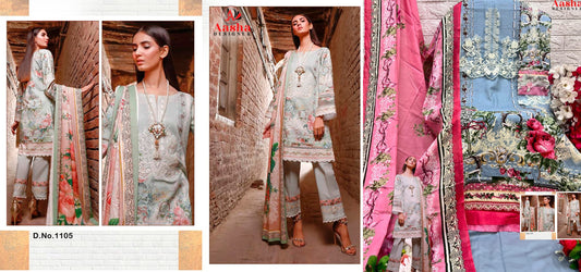 1105 Aasha Designer Pakistani Salwar Suits