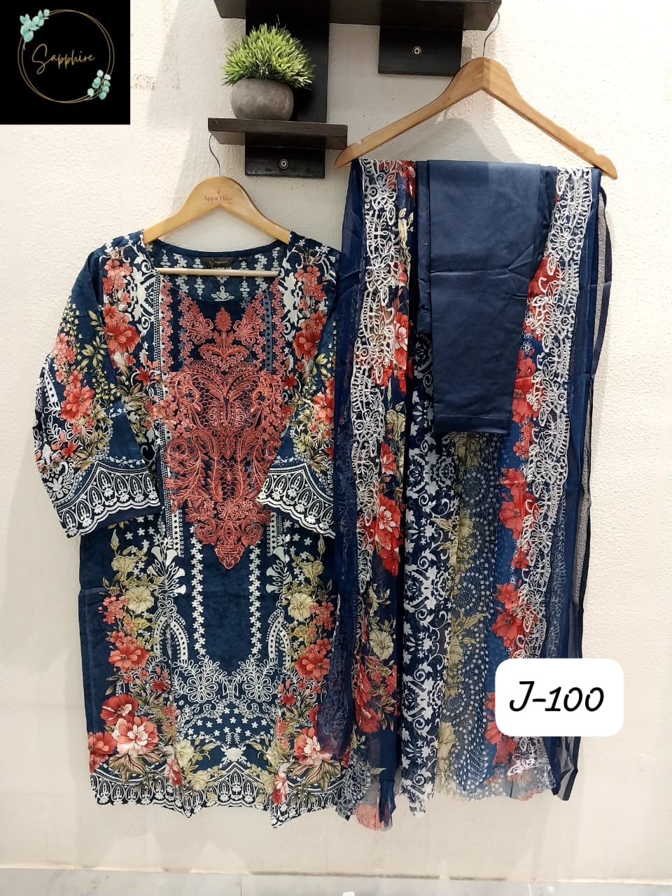 Jazmin Vol 100 Blue Sapphire Pakistani Readymade Suits