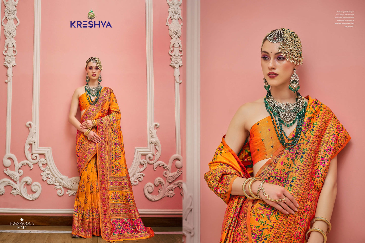 434 Kashmir Vol 4 Kreshva Banarasi Silk Sarees