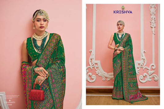 436 Kashmir Vol 4 Kreshva Banarasi Silk Sarees