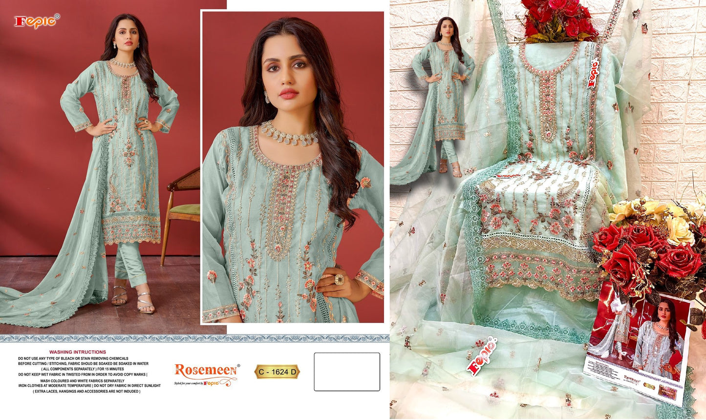 C-1624-D Fepic Pakistani Salwar Suits