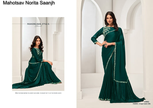 43902 Norita Saanjh Mahotsav Crepe Satin Silk Sarees