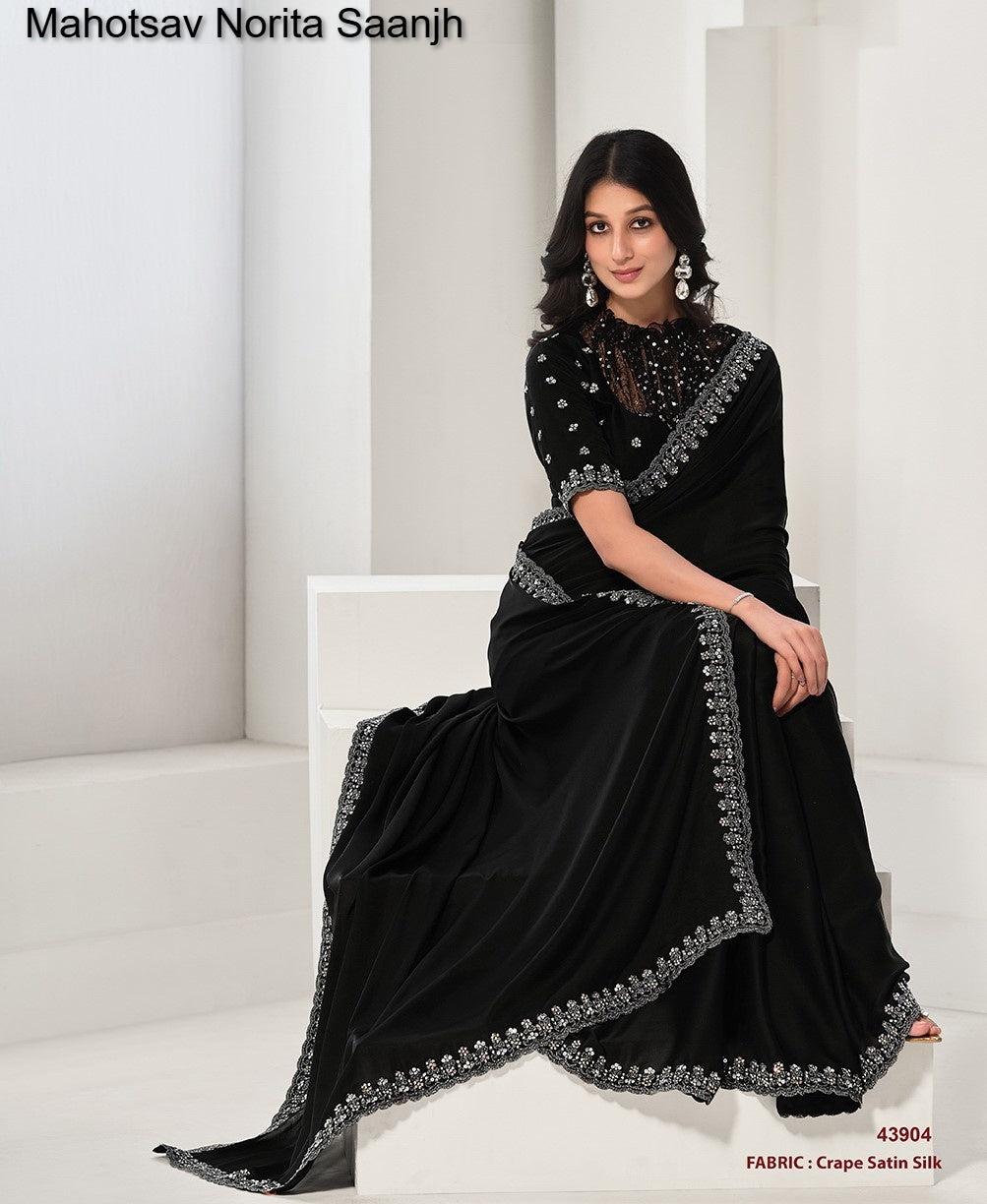 43904 Norita Saanjh Mahotsav Crepe Satin Silk Sarees