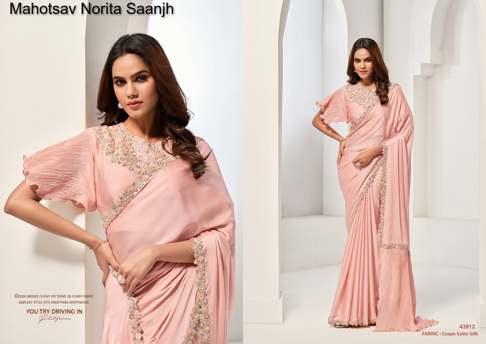 43912 Norita Saanjh Mahotsav Crepe Satin Silk Sarees