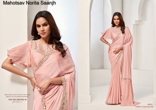 43912 Norita Saanjh Mahotsav Crepe Satin Silk Sarees