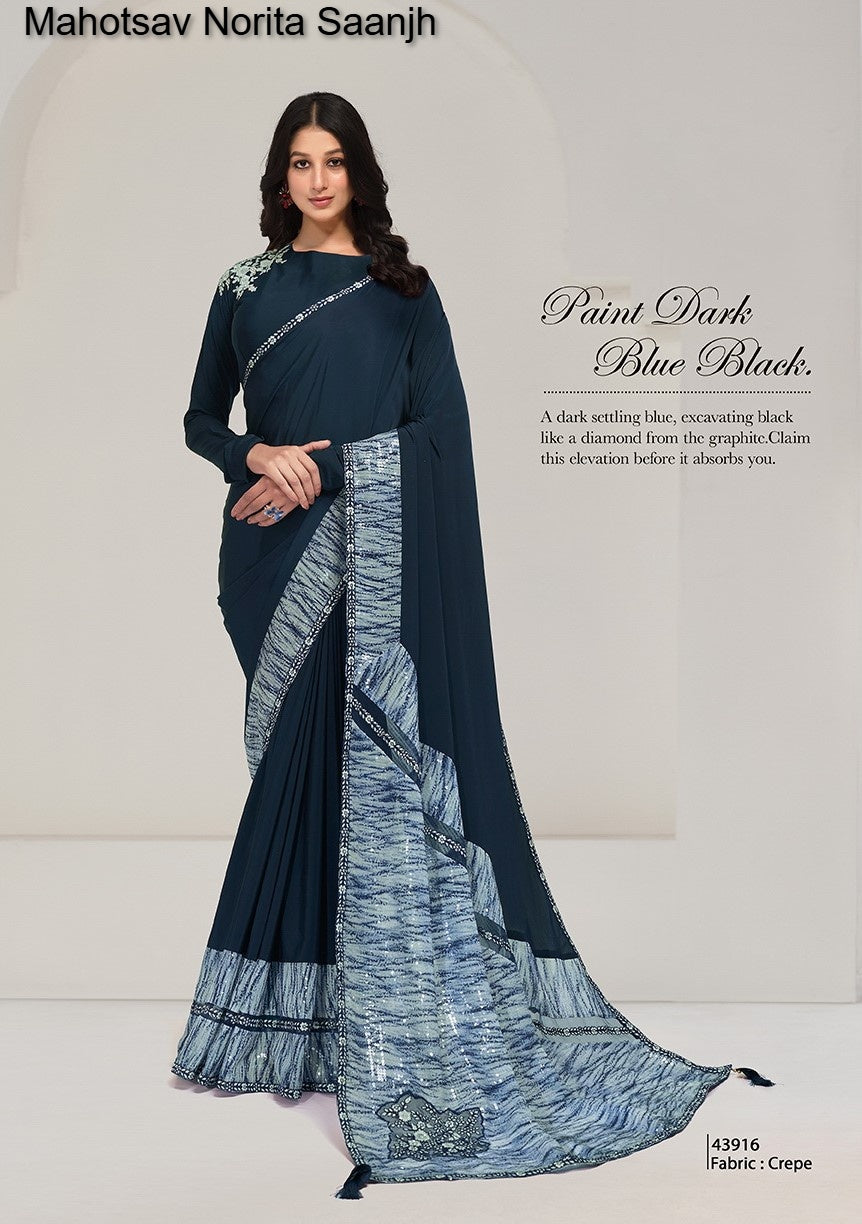 43916 Norita Saanjh Mahotsav Crepe Sarees