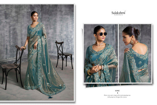 4402 Kashira Sulakshmi Prints Premium Tissue Sarees