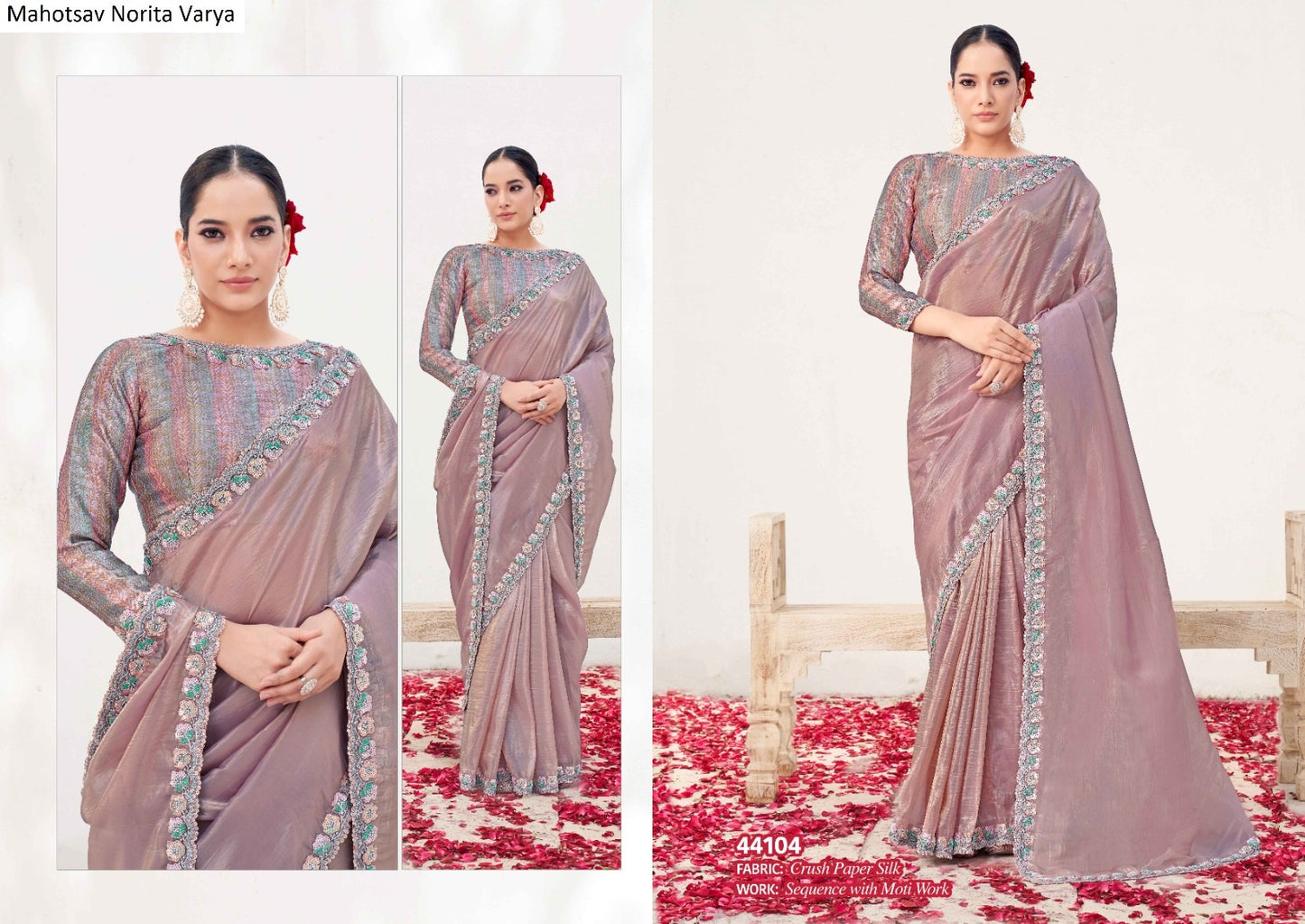 44104 Norita Varya Mahotsav Crush Paper Silk Sarees