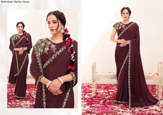 44109 Norita Varya Mahotsav Pure Crepe Silk Sarees
