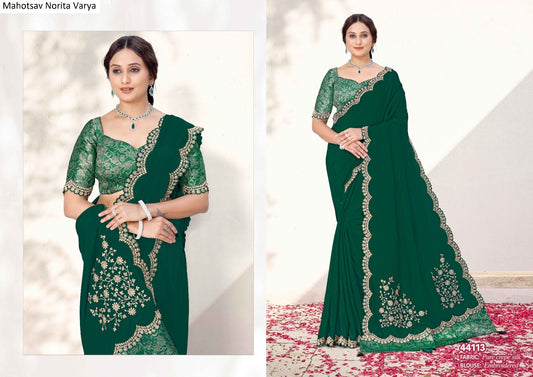 44113 Norita Varya Mahotsav Pure Crepe Silk Sarees