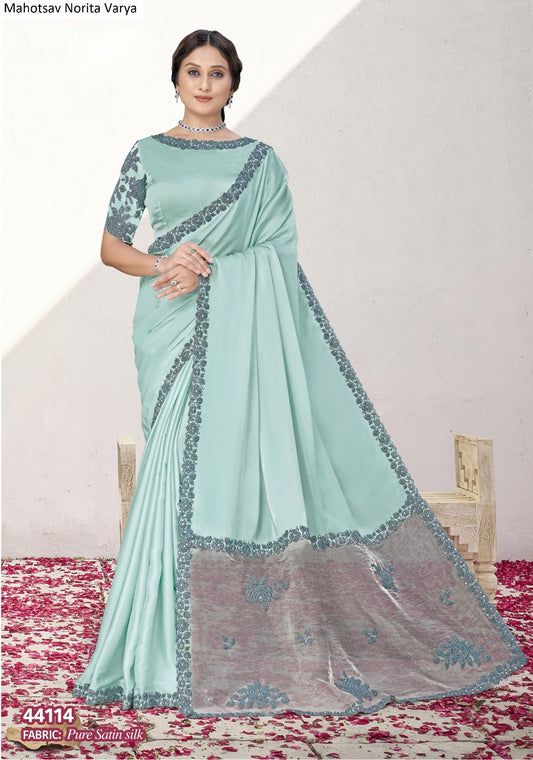44114 Norita Varya Mahotsav Pure Satin Silk Sarees
