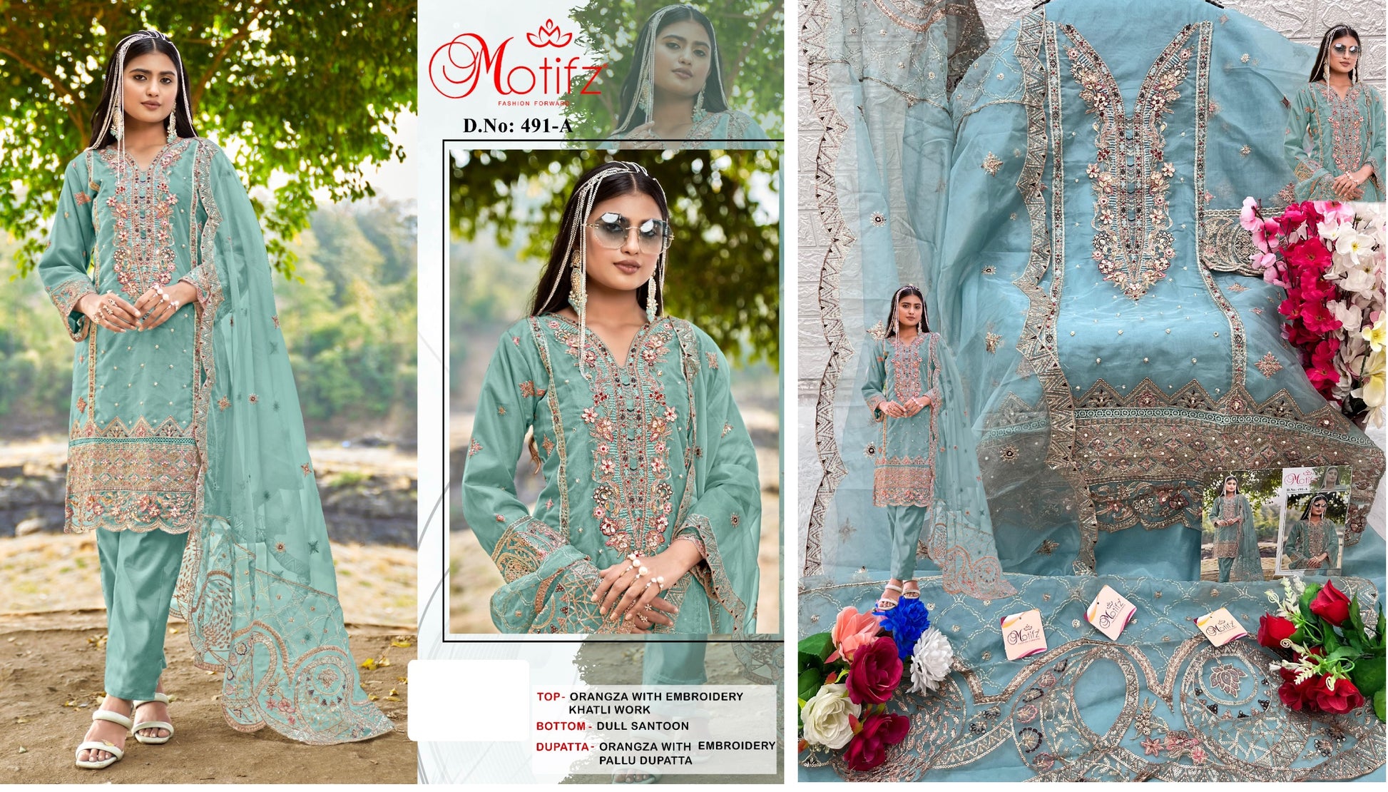 491A Motifz Pakistani Salwar Suits