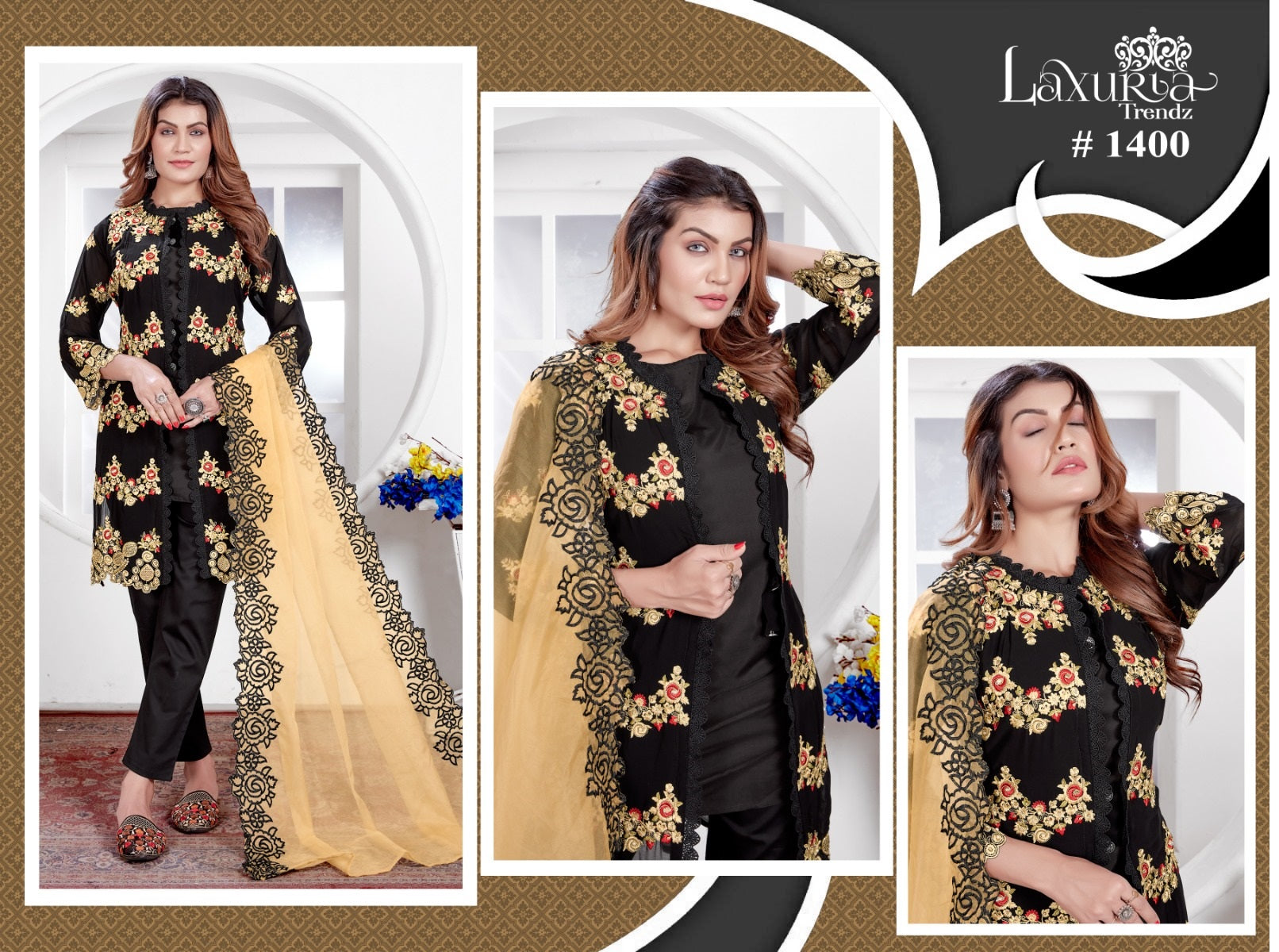 1400 Laxuria Trendz Pakistani Readymade Suits