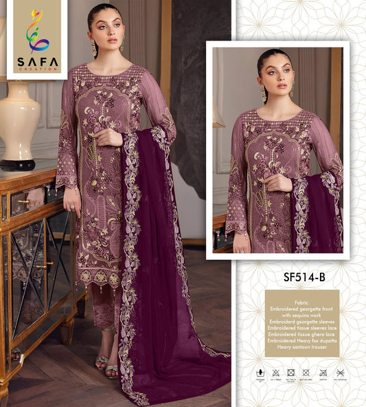 514B New Safa Creation Pakistani Salwar Suits