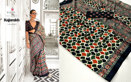 386009 Kajarakh Rajtex Sarees