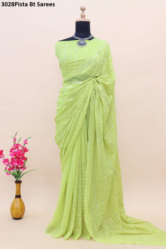 3028Pista Bt Sarees