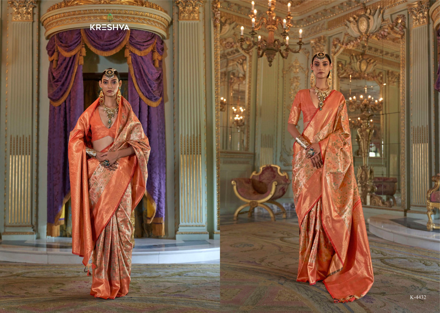 4432 Aakarshan Kreshva Pv Tissue Sarees