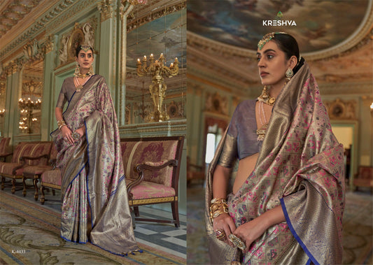 4433 Aakarshan Kreshva Pv Tissue Sarees