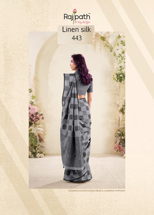 443 Redium Silk Rajpath Linen Silk Sarees