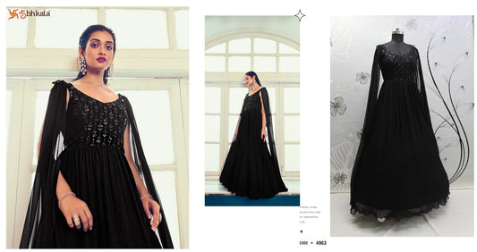 4963 Flory Vol 40 Shubhkala Gown Dupatta Set