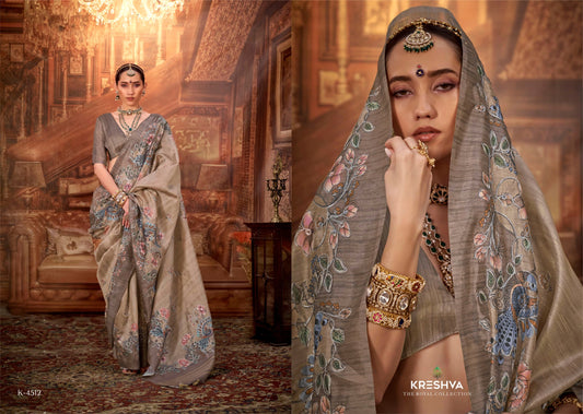 4512 Man Morni Kreshva Pv Silk Sarees