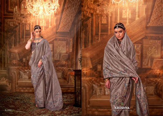 4514 Man Morni Kreshva Pv Silk Sarees