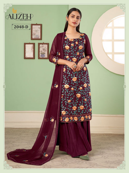 2048D Zaida Vol 10 Alizeh Unstitched Suits