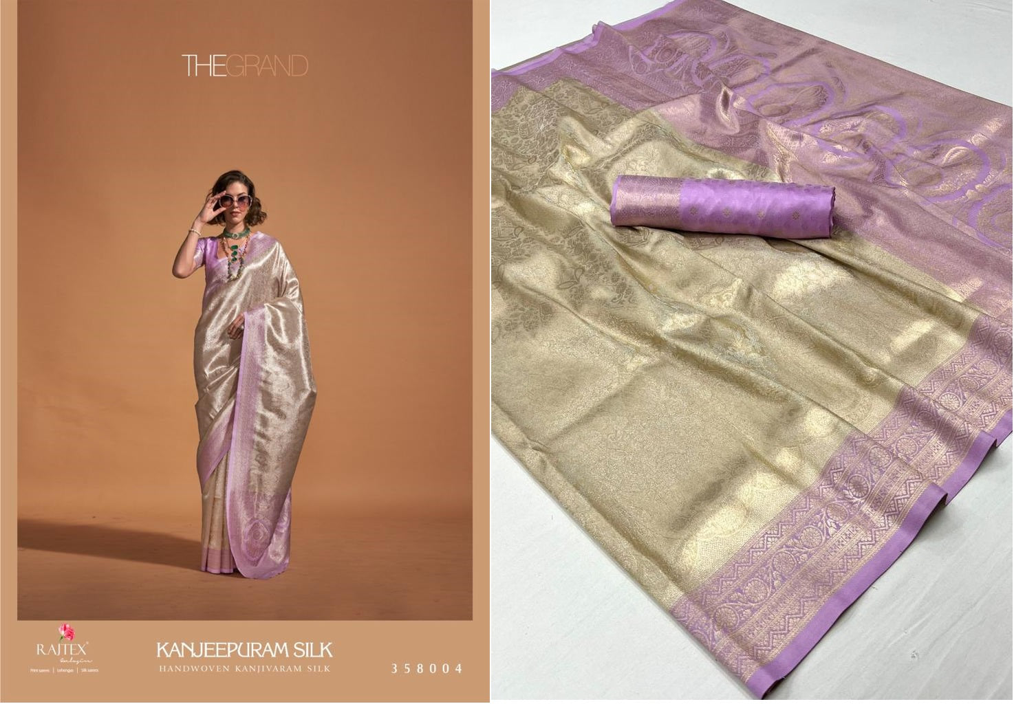 358004 Kanjeepuram Rajtex Sarees