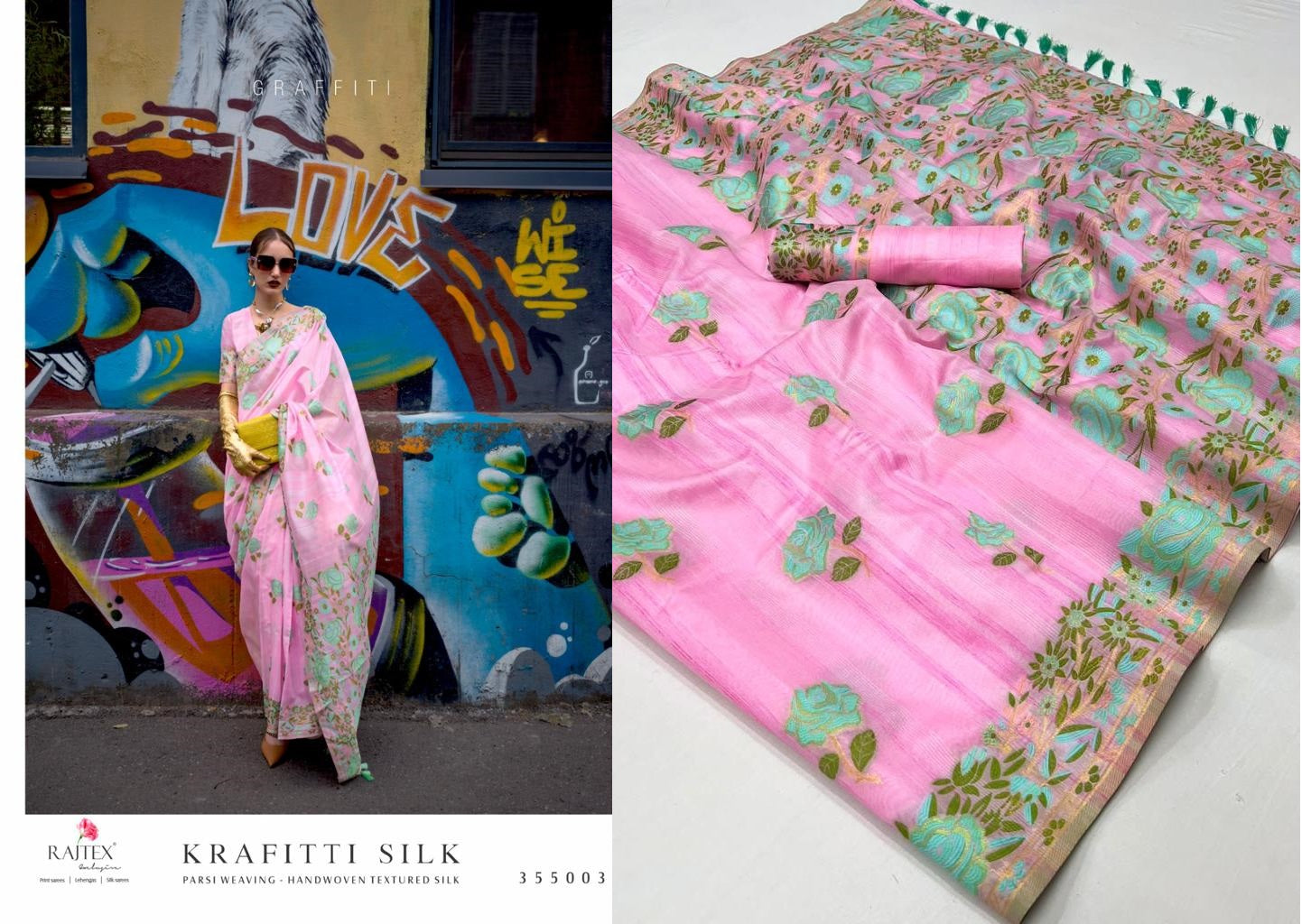 355003 Krafitti Rajtex Sarees