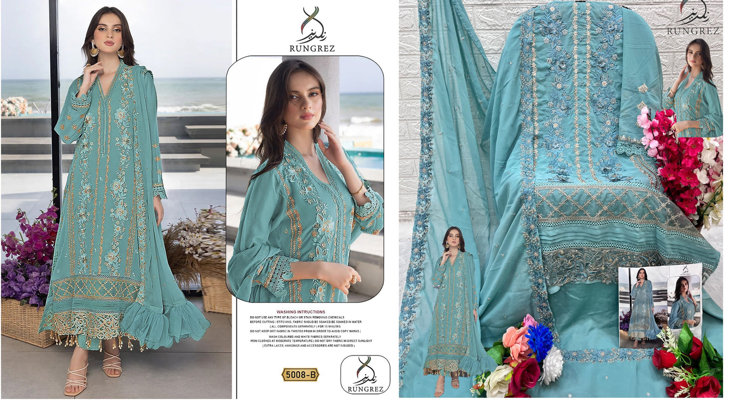 5008B Rungrez Pakistani Salwar Suits