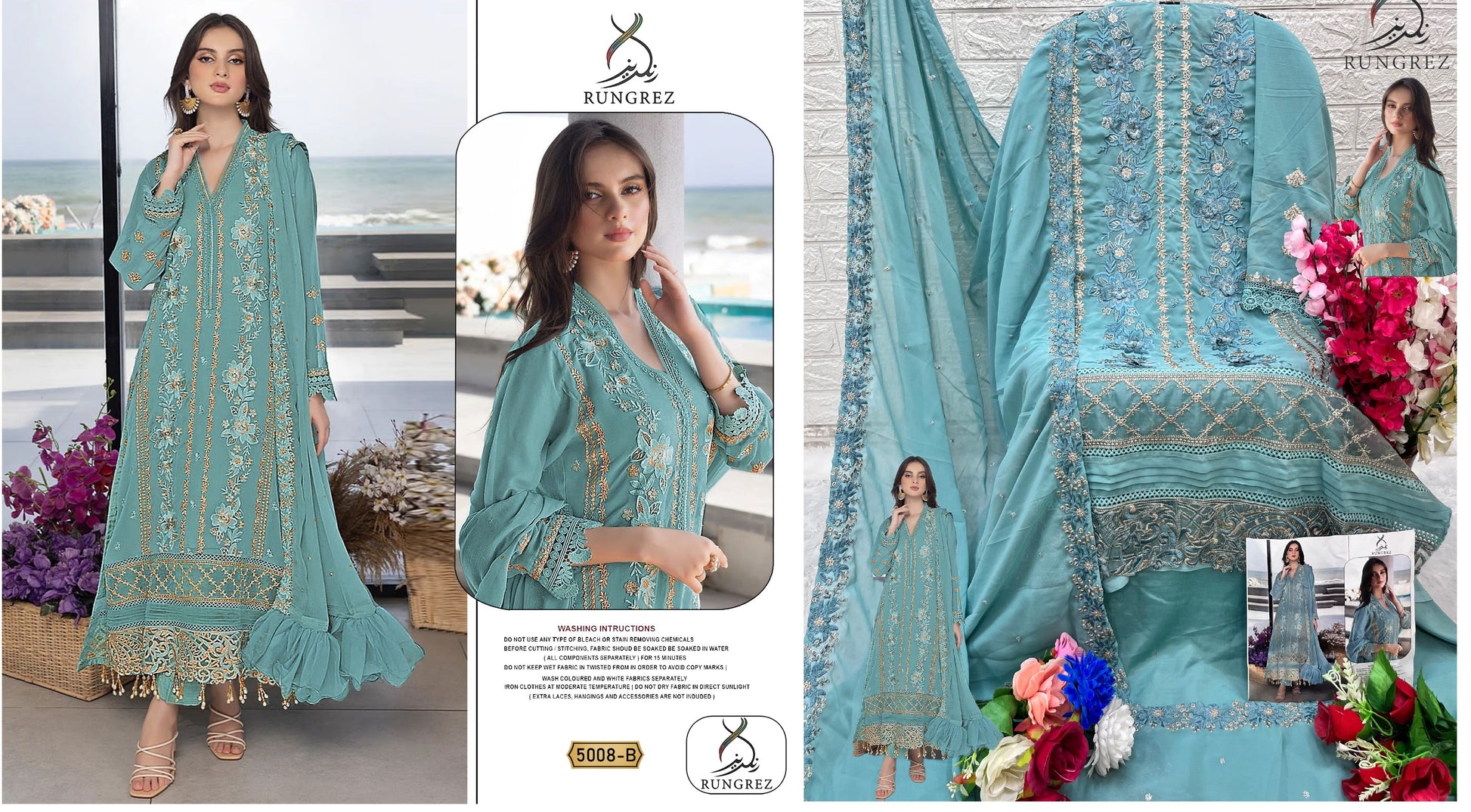5008B Rungrez Pakistani Salwar Suits