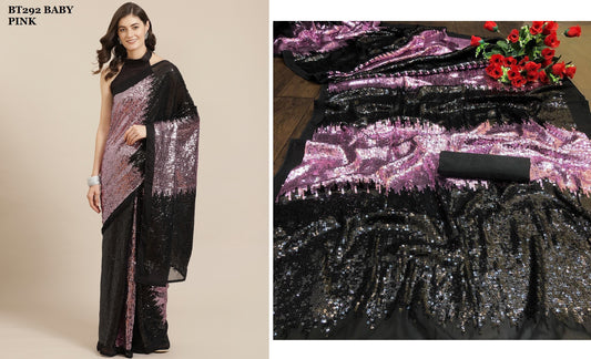 292 Baby Pink Bt Sarees