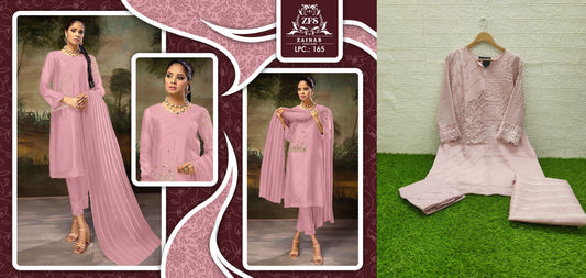 165Salmon Pink Zainab Fashion Studio Pakistani Readymade Suits