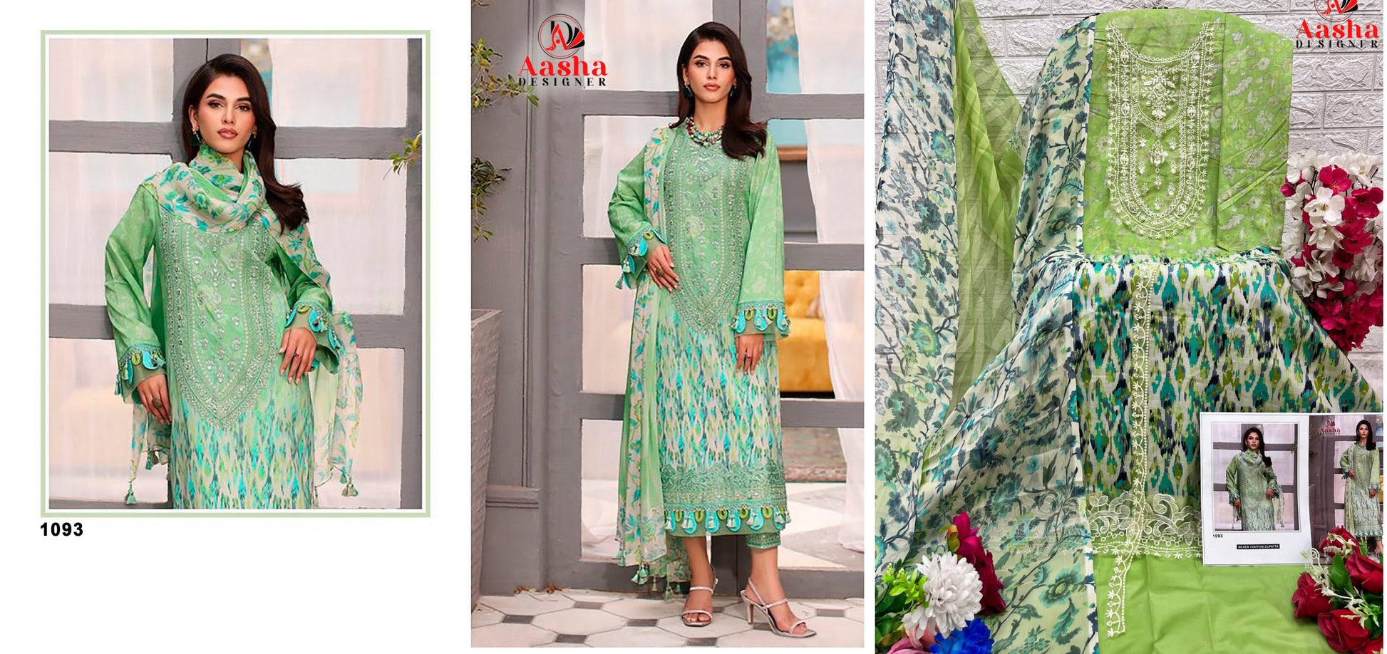 1093 Aasha Designer Pakistani Salwar Suits