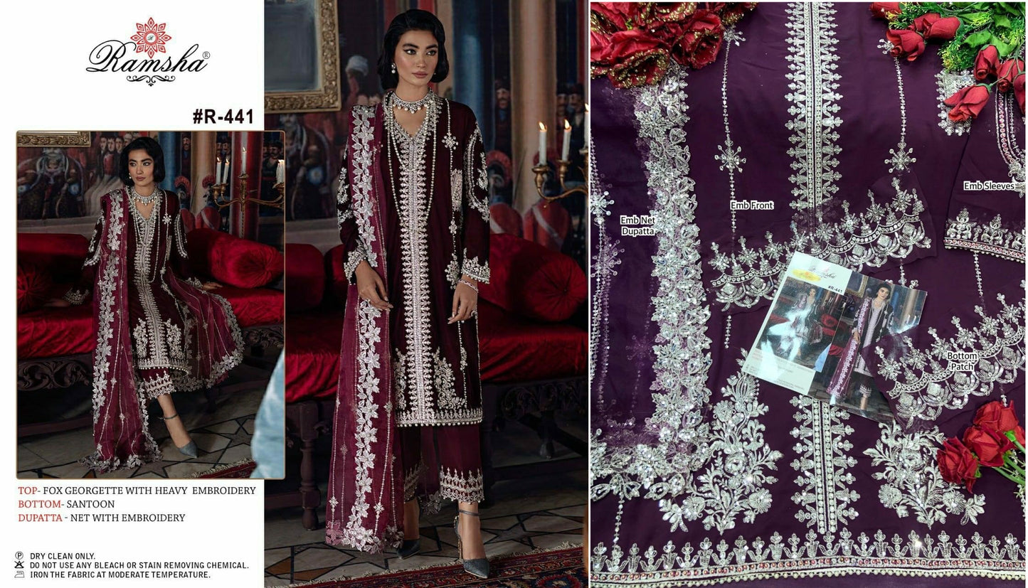441 Ramsha Pakistani Salwar Suits