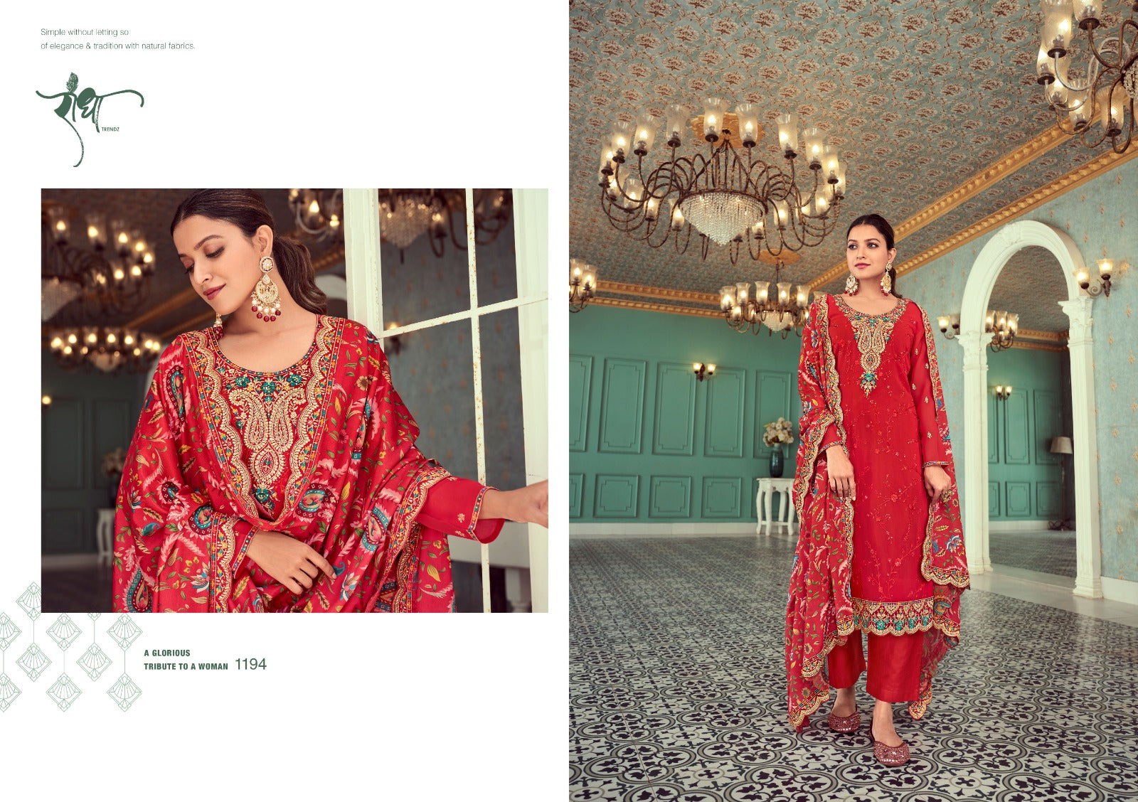 1194 Raheda Radha Unstitched Suits