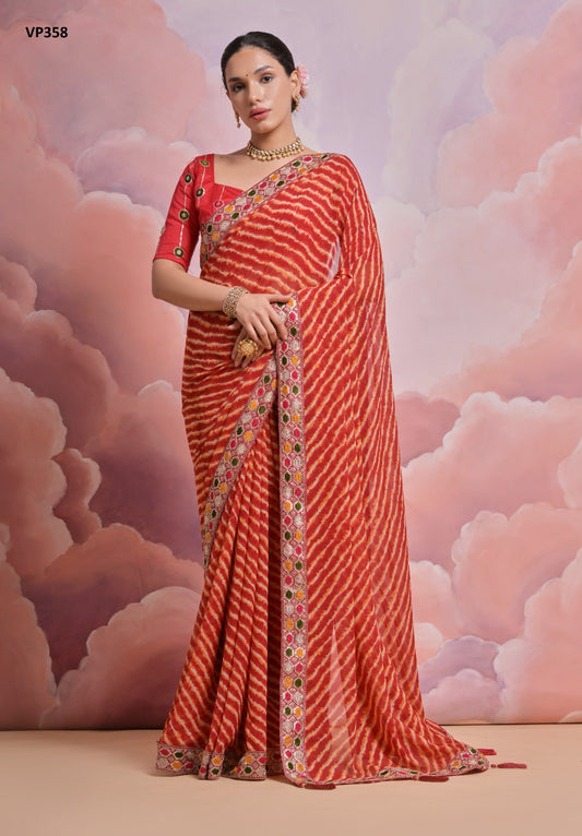 Vp358 Pari Fashion Berry Sarees