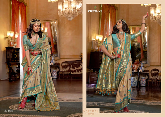 4530 Nataraj Kreshva Tissue Silk Sarees