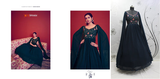 4973 Flory Vol 41 Shubhkala Gown Dupatta Set