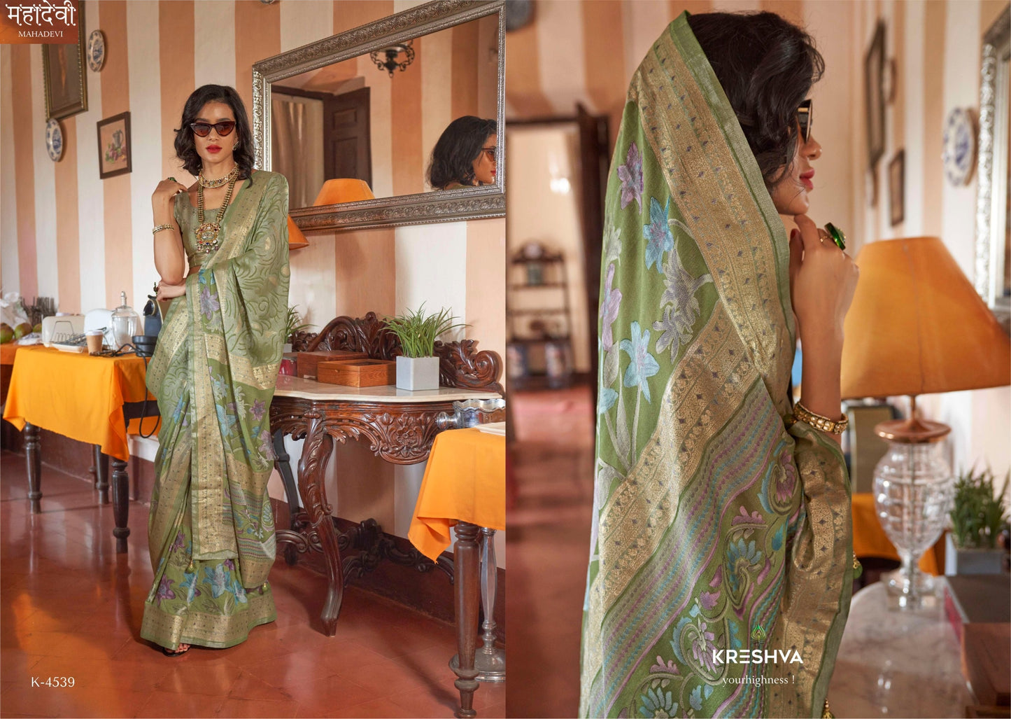 4539 Mahadevi Kreshva Georgette Sarees