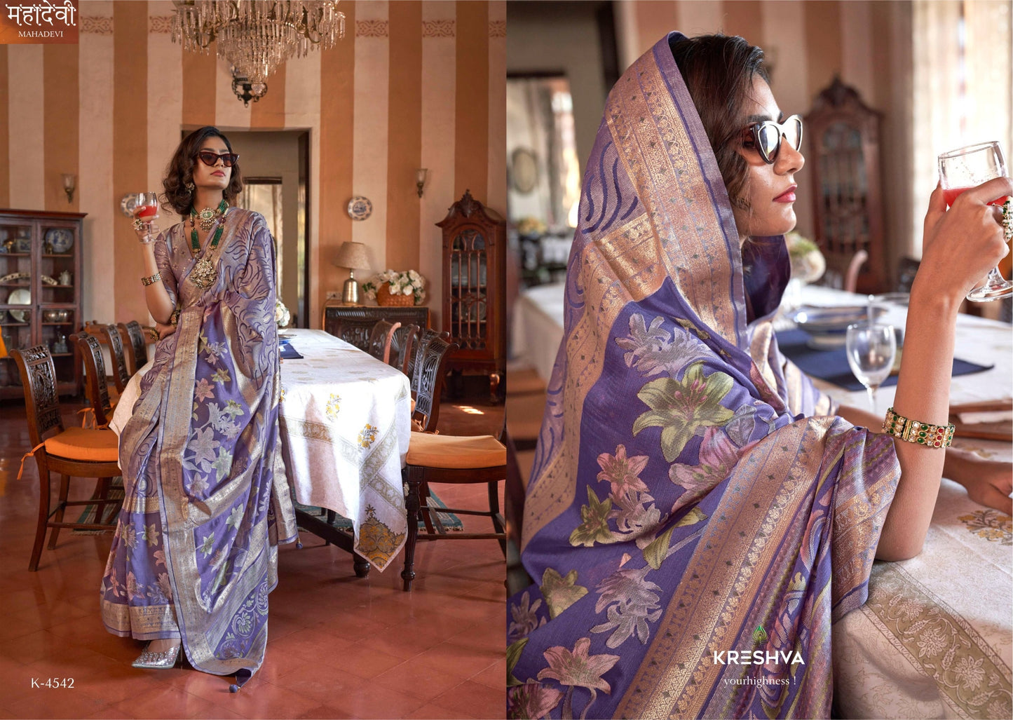 4542 Mahadevi Kreshva Georgette Sarees