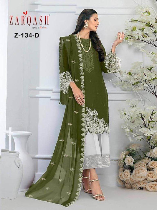 Z-134-D Zarqash Pakistani Readymade Suits