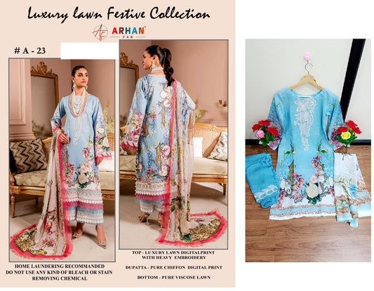 A-23 Arhan Fab Pakistani Salwar Suits
