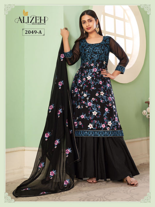 2049A Zaida Vol 10 Alizeh Unstitched Suits