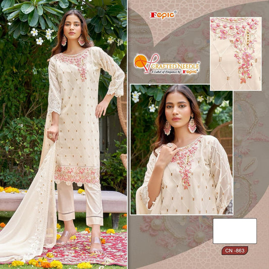 863 Crafted Needle Pakistani Readymade Suits